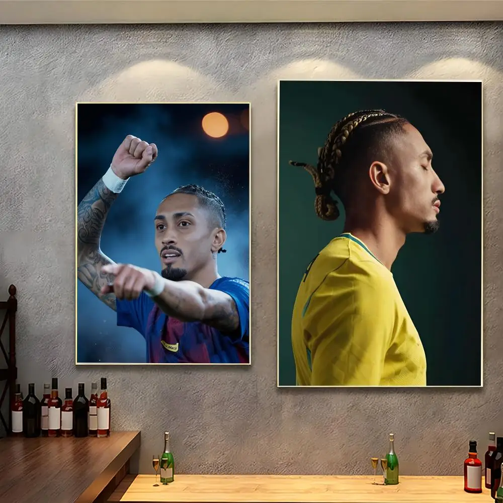 Raphinha Brazil Winger Skillful Poster Peel and Stick Wallpaper Dorm Room Essentials Gallery Wall No Residue