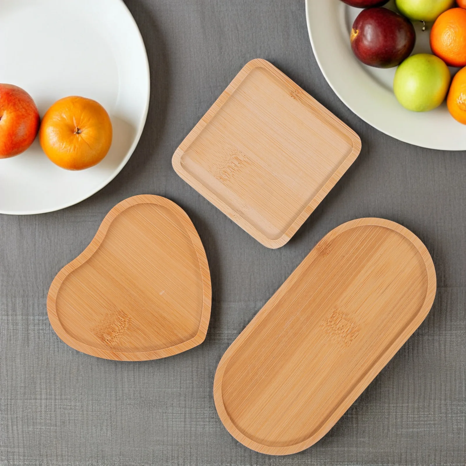 

3Pcs Bamboo Mosaic Coasters DIY Blank Base Trays Craft Supplies Drink Cup Mat Tableware Home Decor Blank Trays