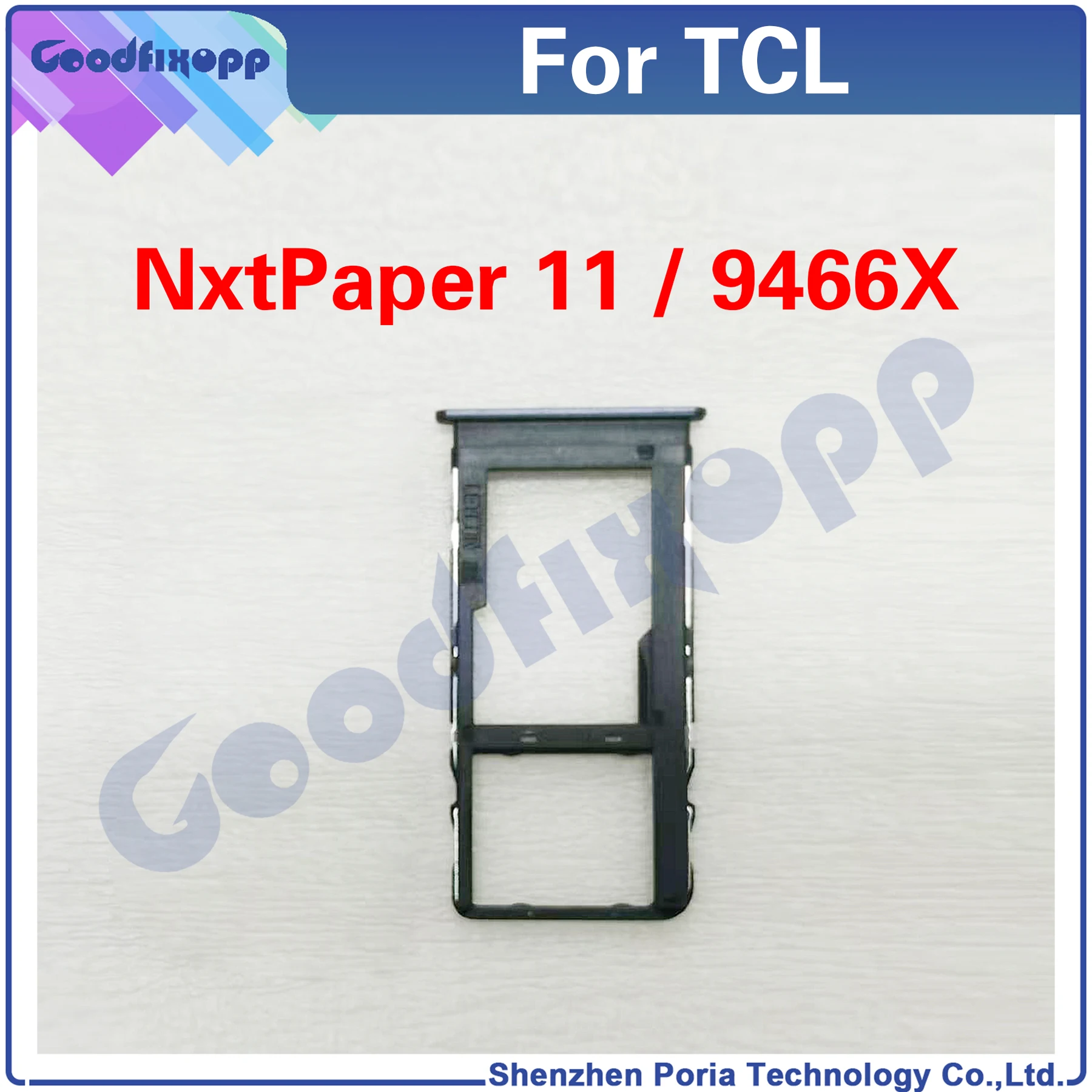 For TCL NxtPaper 11 9466X 9466 SIM Card Tray Slot Holder Adapter Socket Parts Sim Tray Holder Repair Parts Replacement