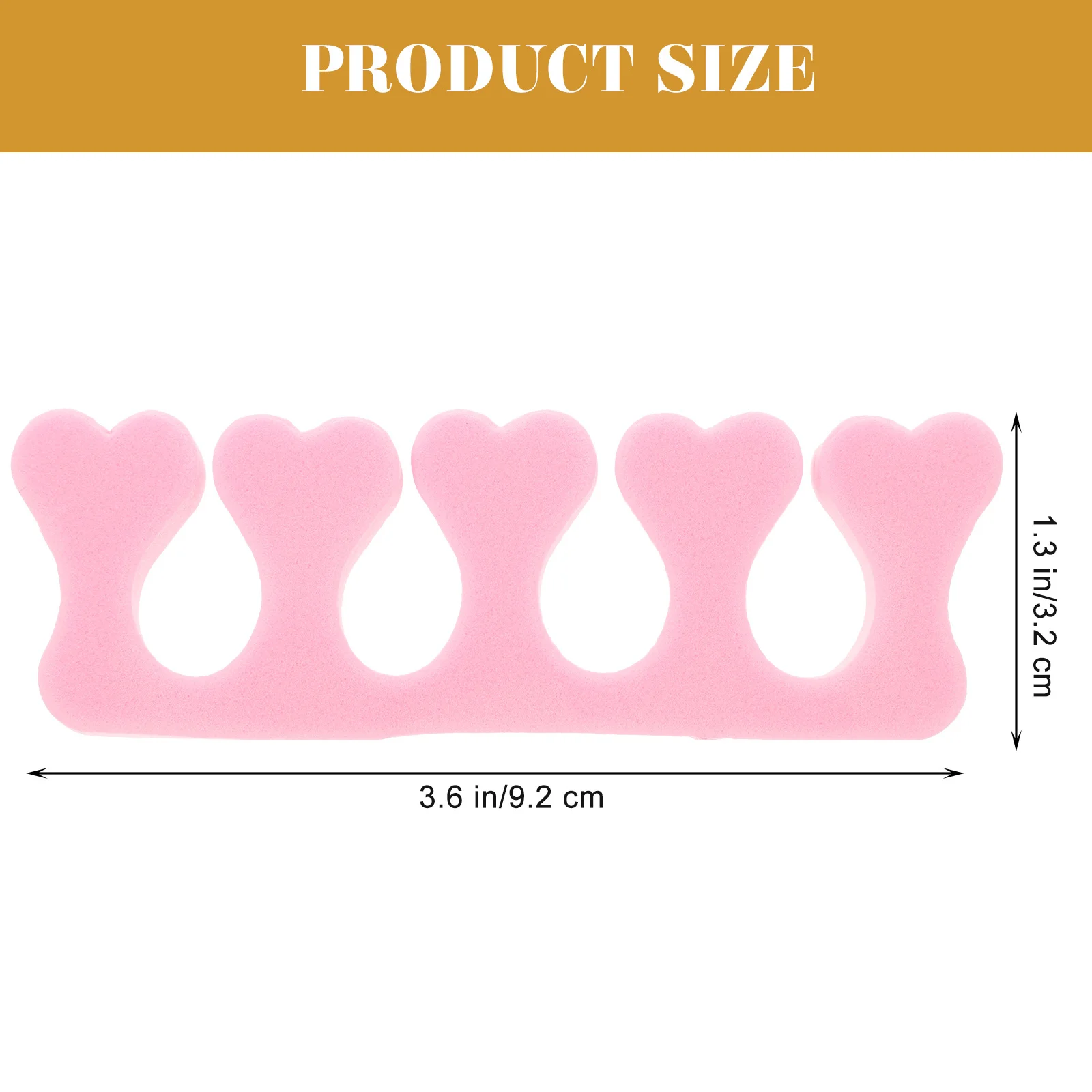 Separadores de dedos de unha reutilizáveis, 40 peças, espuma rosa, divisores de dedos para secagem e proteção perfeitas de esmalte