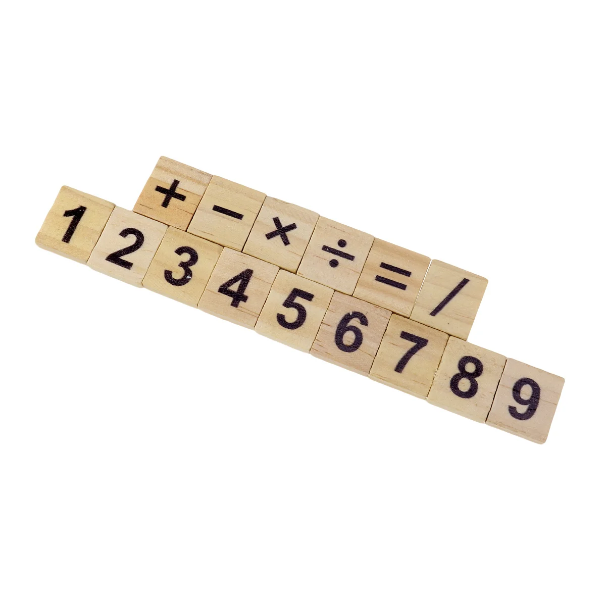 100Pcs Number Puzzle Wooden Blocks Kids Early Education Cognitive Game Wood Number Chips Learning Children Game Wooden Blocks