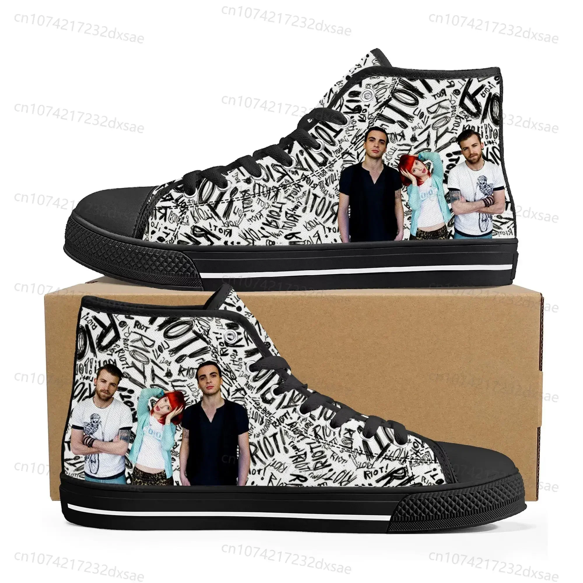 Paramore Rock Band Pop Baskets en toile pour hommes et femmes, Chaussures de couple décontractées, Chaussures personnalisées, Chaussures de rencontre pour adolescents, Haute qualité