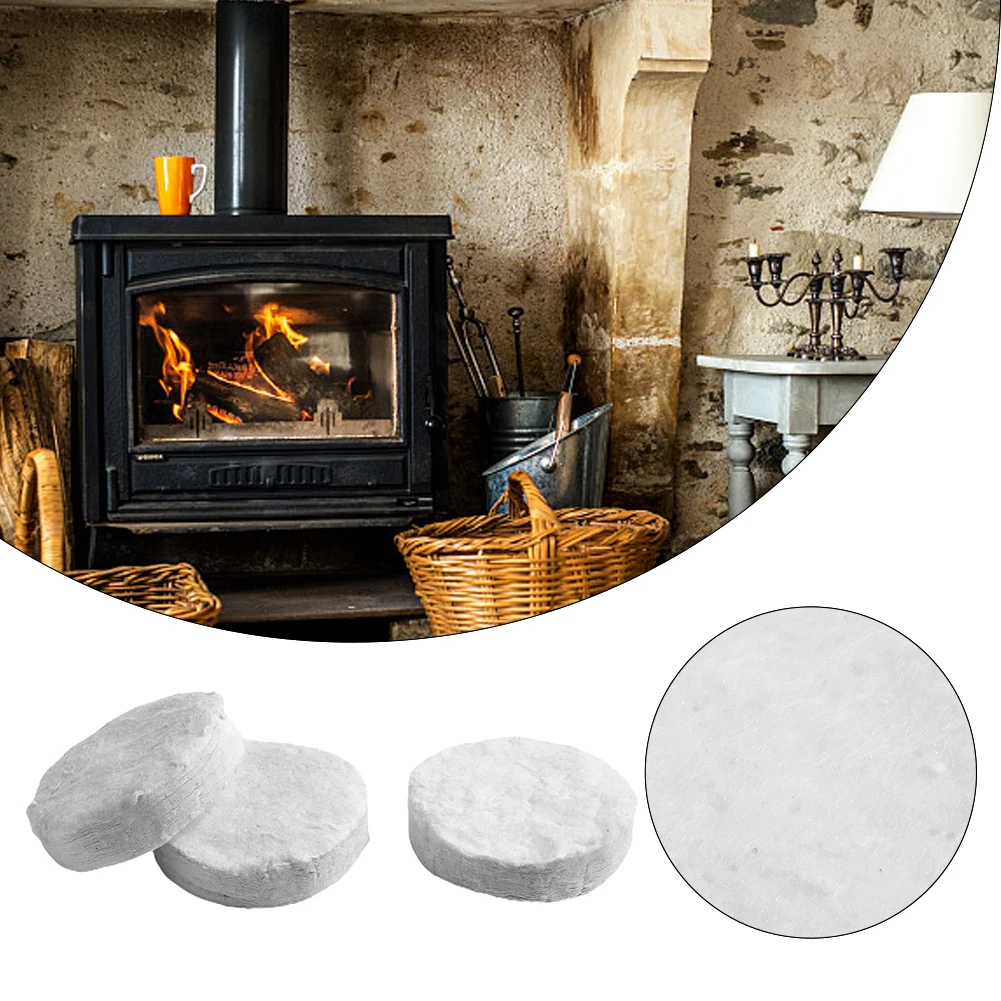 Ceramic Fiber Blanket Cotton Firebox Firplace Replacement Round Safety 2/3/5x Ceramic 8.6x2.5cm Aluminum Silicate