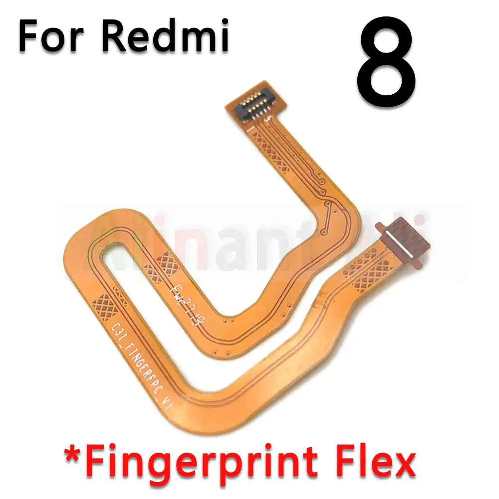 AiinAnt For Xiaomi Redmi Note 8 8T Pro Plus Prime Home Button Back Touch ID Finger Scanner Fingerprint Sensor Flex Cable