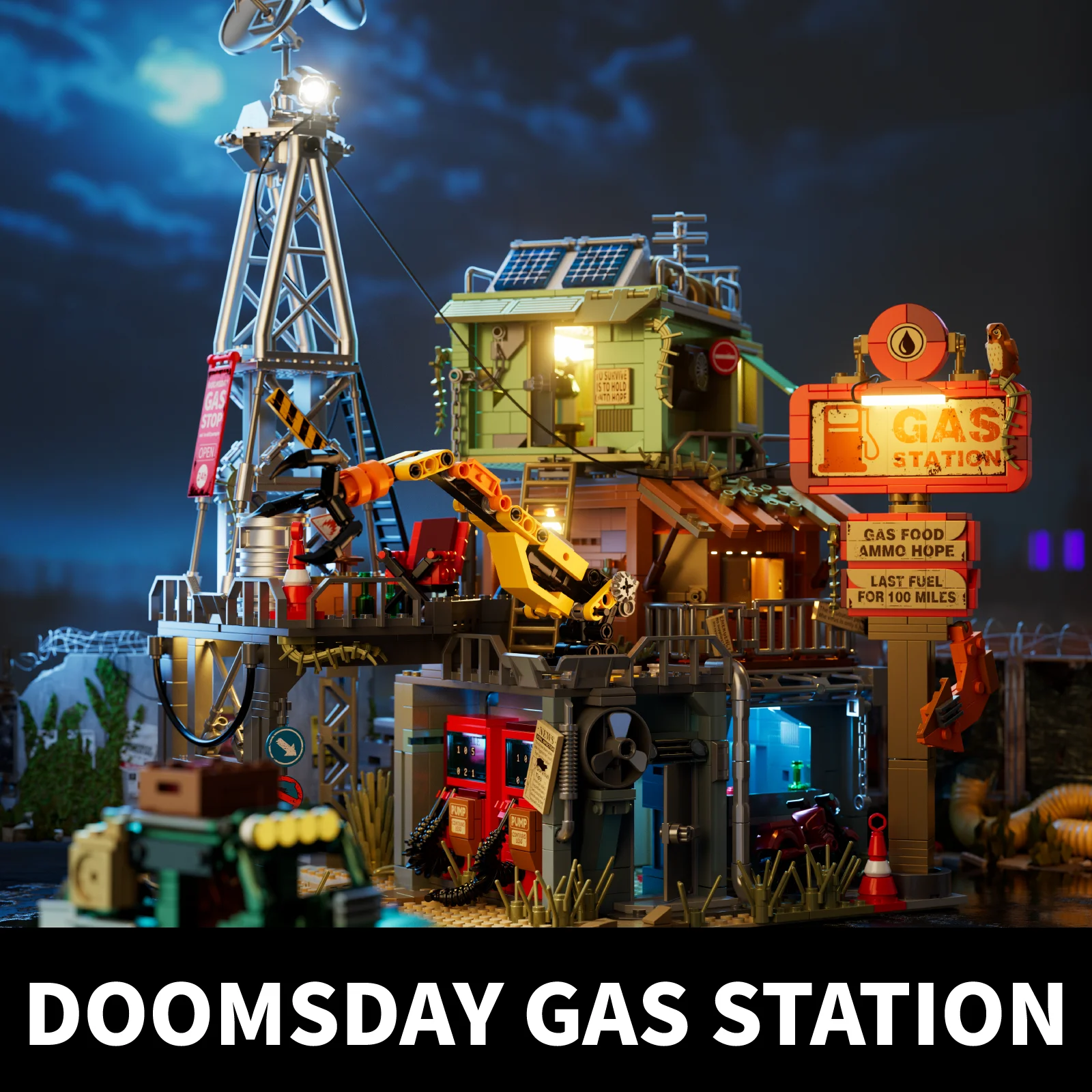 2043PCS Doomsday Gas Station B - огляд і ціна Model Kit Chemistry