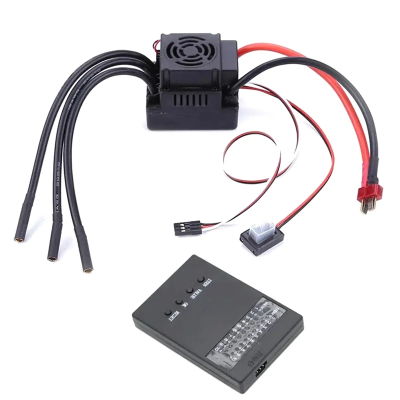 Rc 80A Brushless ESC Electric Speed Controller with 5.8V / 3A SBEC 2-4S Programe Card for 1/8 1:8 RC Car (T Plug)