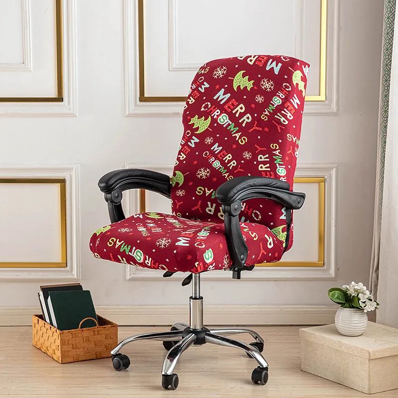 

Elastic Computer Office Chair Covers Floral Printed Anti-dirty Rotating Stretch Gaming Desk Seat Chair Slipcover for Armchair