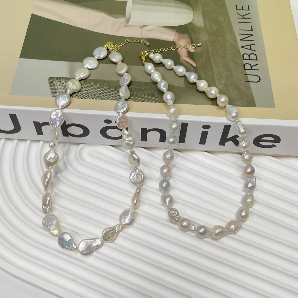 

KKBEAD Luxury Baroque Pearl Choker Necklace for Women Adjustable Layered Beads Chain Vintage Bridal Wedding Jewelry Gift for Her
