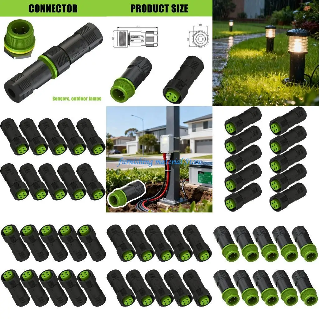 

Y5GD Waterproofed 4 Pin Male Connectors Terminals Block for Safety in Electrical
