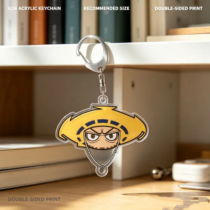Keychain for Gachiakuta August Amo Empool Acrylic Homemade Cartoon Anime Backpack Pendant Decoration Collection Fans Gift 5cm