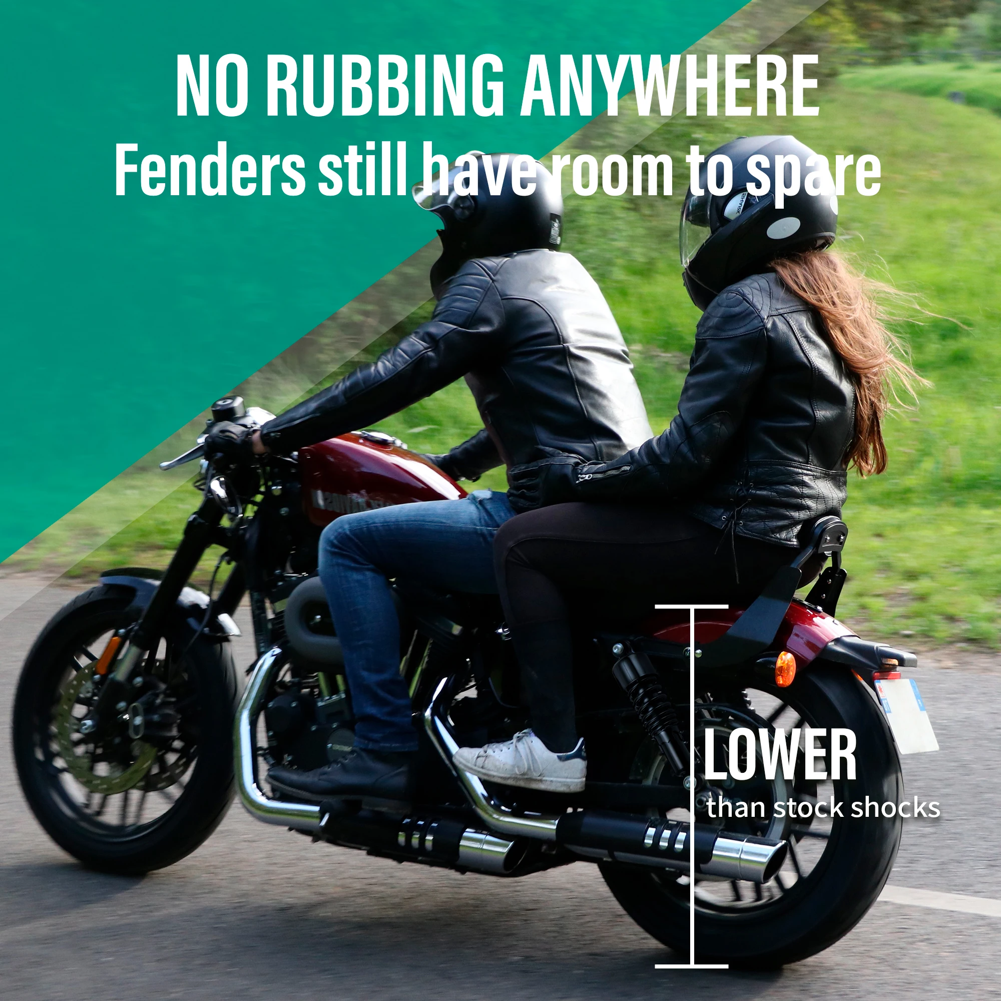 دراجة نارية 10.5 "/267 مللي متر خفض طقم تعليق الصدمات الخلفية لـ Harley 1980-Up Touring ، 1983-Up Sportster ، 1991-Up Dyna