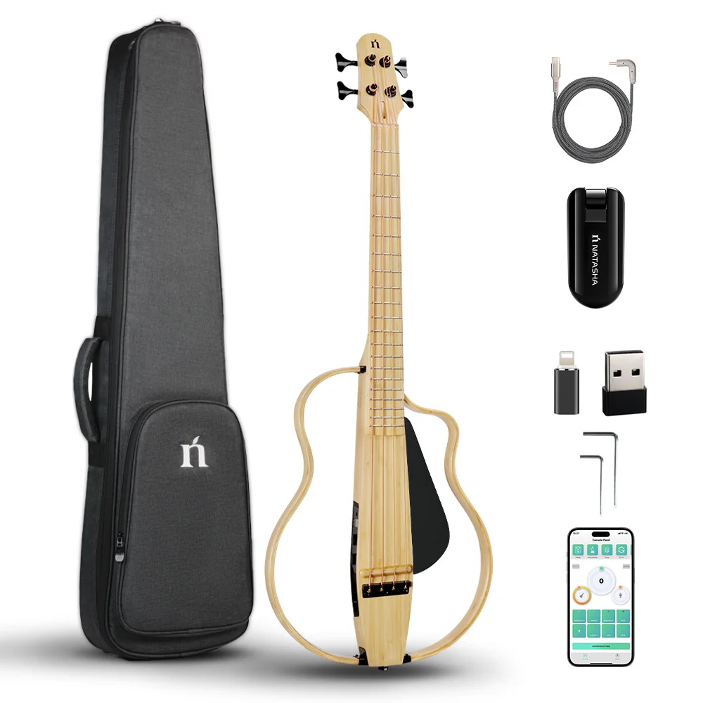 Natasha NBSG Bass smart wireless portable compact electric acoustic bass guitar