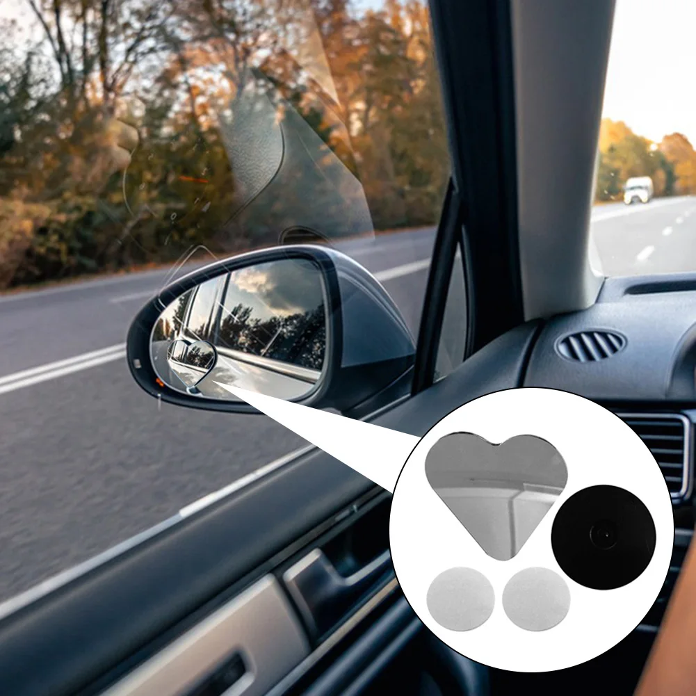 مرايا النقطة العمياء على شكل قلب للسيارات مرآة الرؤية الجانبية بدون إطار مرآة جانبية للسيارة ملحقات السيارة القابلة للتعديل لسيارات الدفع الرباعي #2