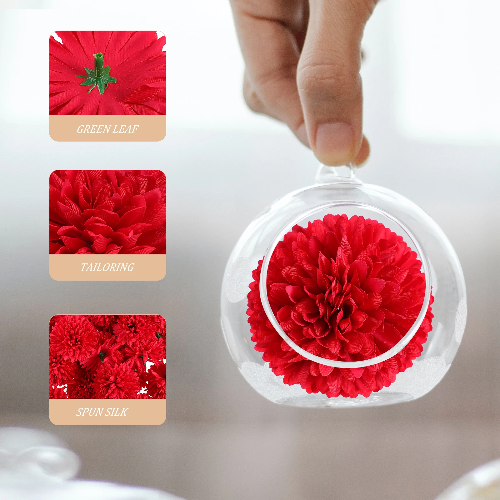 

50 Pcs Chrysanthemum Simulation Thous Layer Artificial Chrysanthemum Fake Flowers Wedding Party Valentine Decoration