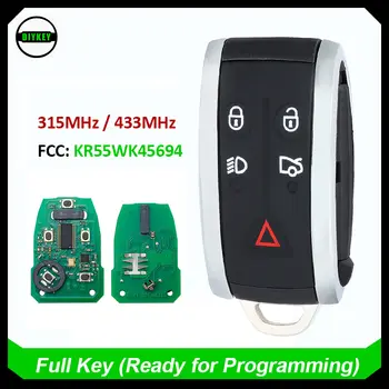 DIYKEY 5鍵遙控汽車鑰匙,適用於捷豹XF XF XFR XK XKR 2009-2013款,315/433MHz,ID46 7945晶片,FCC認證:KR55WK49244,免鑰匙進入 8 最佳銷售 捷豹XKR - №3