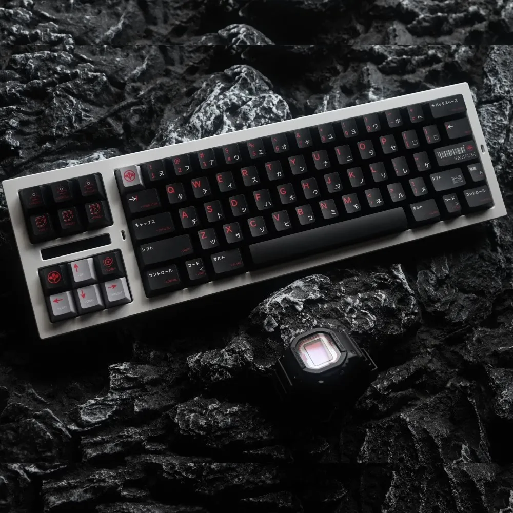 140+ Keys/set Arasaka Gaming Keycaps PBT Dye Sublimation Black Red Key Caps Cherry Profile Anime Game CBPK 2077 Keycap MX Switch
