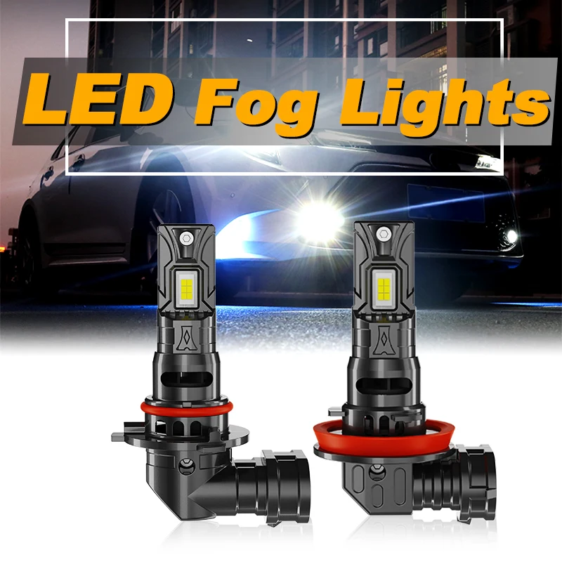 

2PCS H8 H9 H11 H16(JP) LED Bulb 9005 HB3 9006 HB4 Super Bright Car Fog Turbo Lights Day Driving Running Light 12V 6500K White