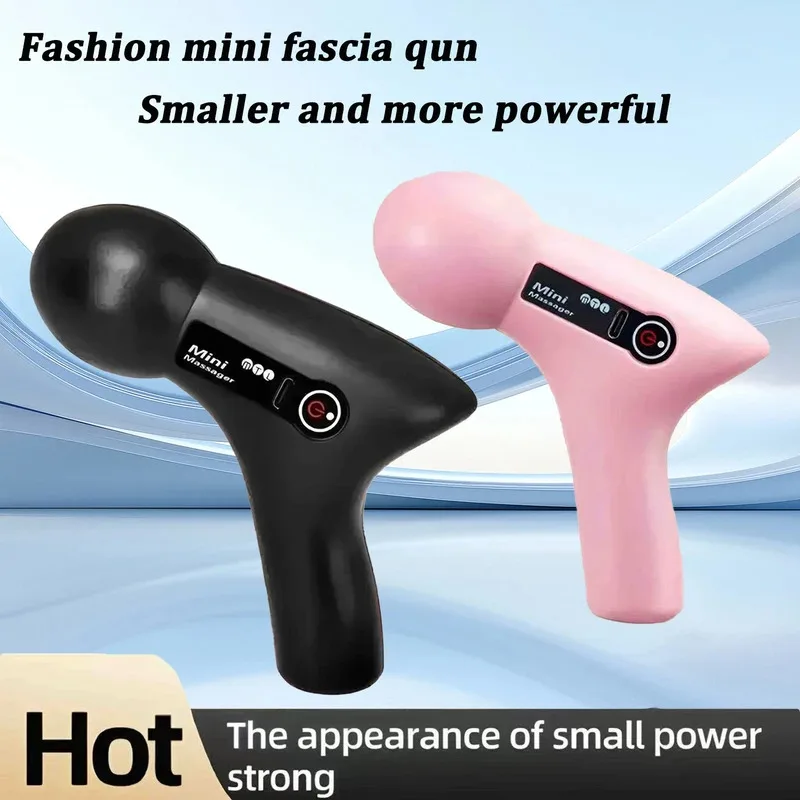 

NEW 2026 Mini Massage Massage LCD Screen 6 Heads Gun Muscle Massager Portable Electric Fascia Gun for Neck Foot Body Fascia Gun