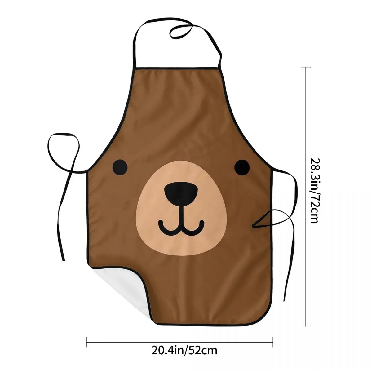 Cute Bear Aprons Chef Cooking Baking Tablier Waterproof Bib Kitchen Cleaning Pinafore for Women Men Gardening