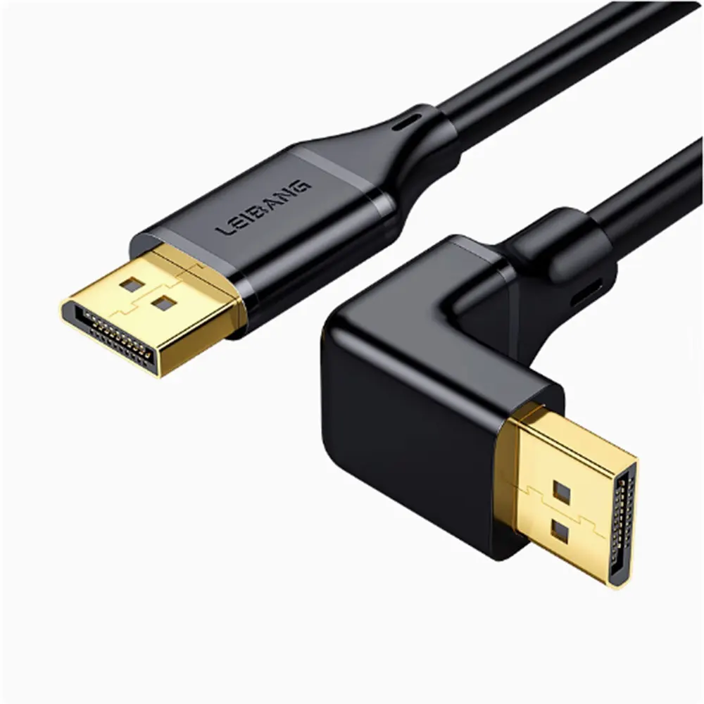 

1PC DisplayPort DP1.4 Cable 1M 1.5M 3M 90° Angled 8K@60Hz 4K@144Hz HDR High Speed 32.4Gbps Display Port Male to Displayport male