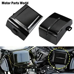 Motorcycle Battery Cover Guard Left Right Side Gloss Black For Harley Dyna Street Bob 2006-2014 Fat Bob Super Glide 2006-2017