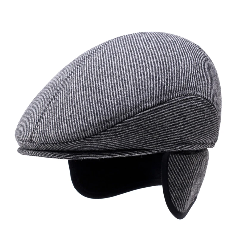 

Middle-aged Elderly Duck Tongue Hat Men Winter Grandfather Man Gift Hat Dad With Ears Warm Forward Duck Tongue Cap ﻿