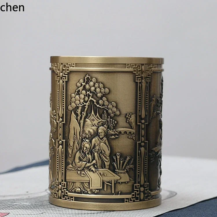 DSA copper pen holder ornament - classic copper craft for home or office - perfect teacher's day gift for classmates  mentors