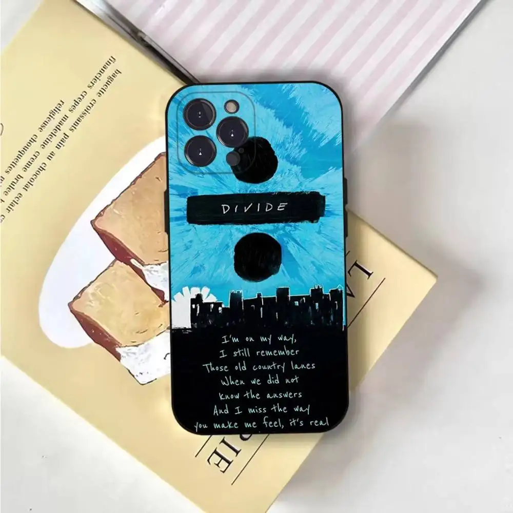 Funda de teléfono E-Ed Sheeran UK Singer para iPhone 17,16,15,14,13,12,Pro,Max,Plus,E,SE4,Air,Mini cubierta suave negra