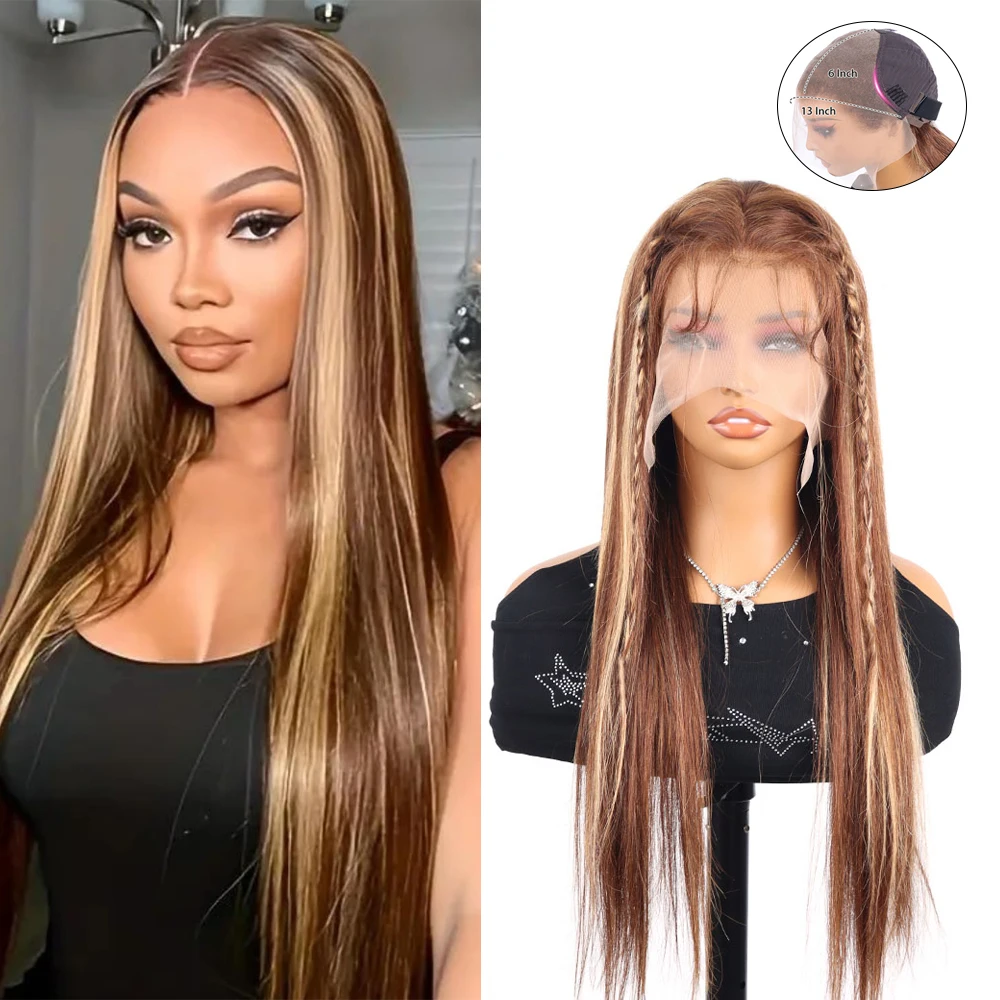 4/27 Highlight Wig Human Hair Body Wave Frontal Wig Hd Lace Wig 13x6 Human Hair 13x7 Water Wave Wigs Lace Front Human Hair Wig