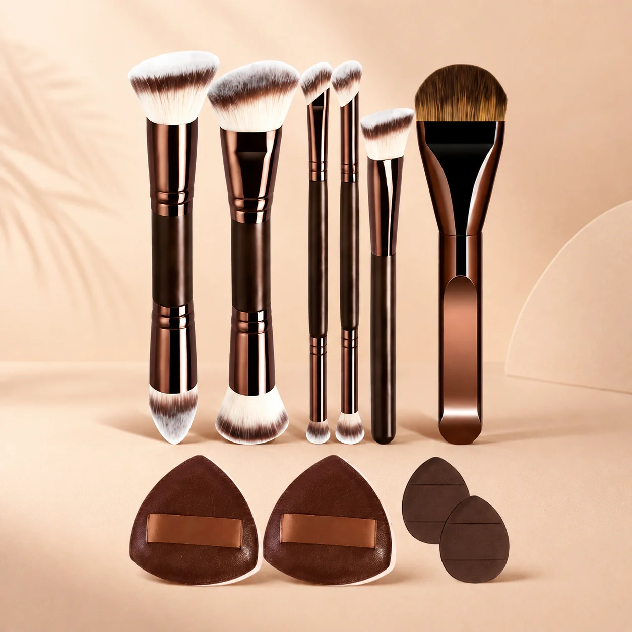 5/10pcs Professional Makeup Brush Set, Portable Travel Makeup Brushes, Dual-Ended Multifunctional Makeup Tools Set