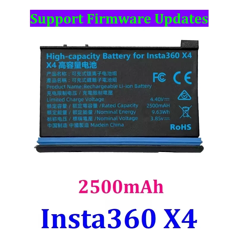 aMagisn Charge Box 2500mAh High Capacity Battery For Insta360 X4 Low Temperature For Insta 360 ONE X 4 Accessories
