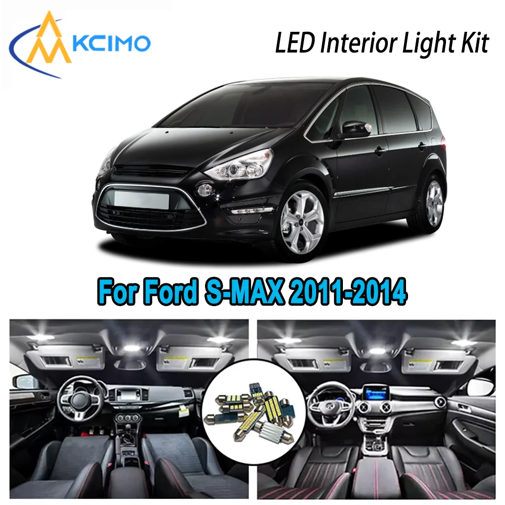 

High-Quality LED Interior Kit for Ford S-MAX 2011-2014 2012 2013 Bright Premium Error-Free Dome Map Trunk Automotive Lamps