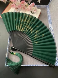 Chinese style folding fan Silken fans of different décor Easy to carry a hand fan Collection of household craftsmanship