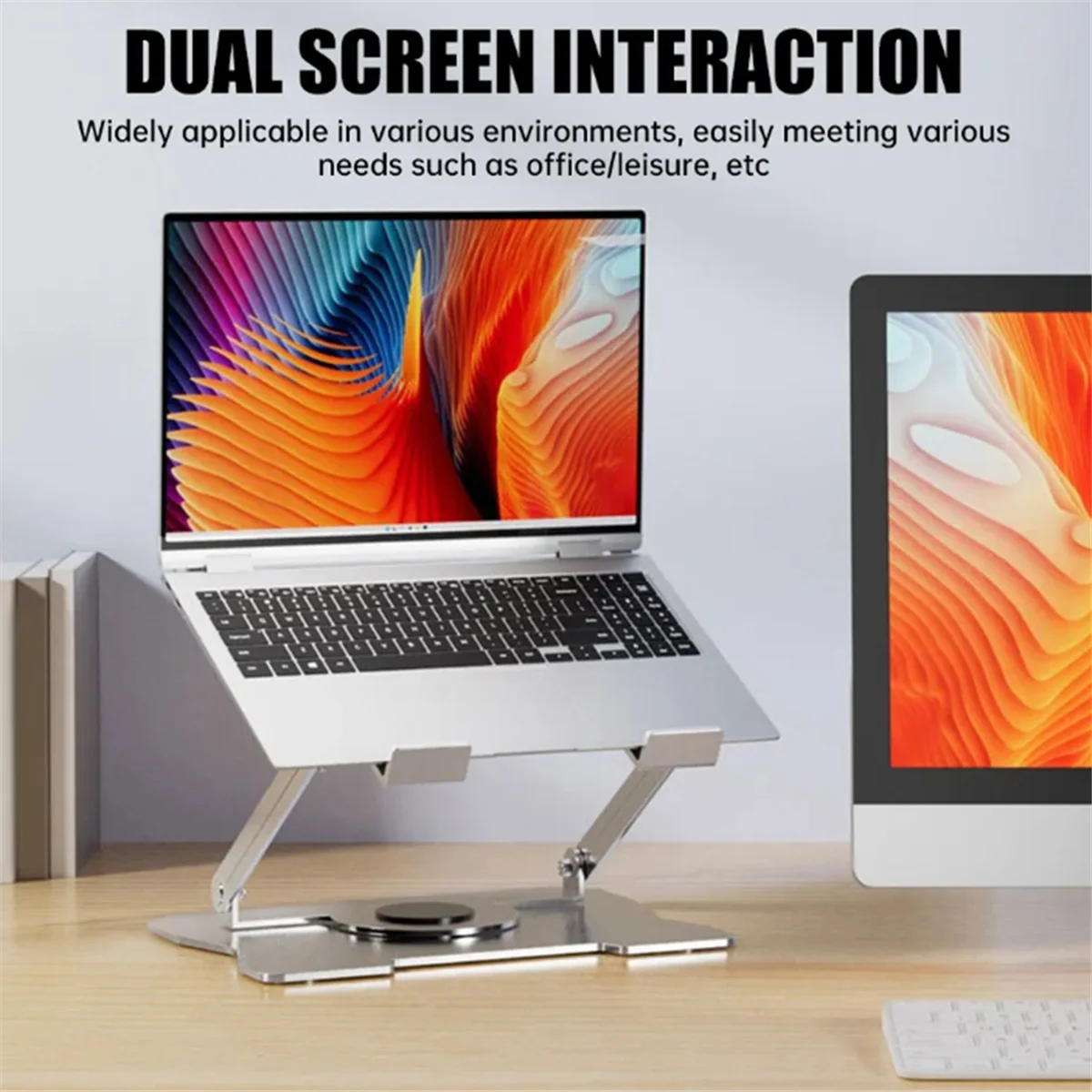 

【New User Coupon】360° Rotating Laptop Stand Foldable Laptop Stand Height Adjustable Foldable Tablet Stand Devices