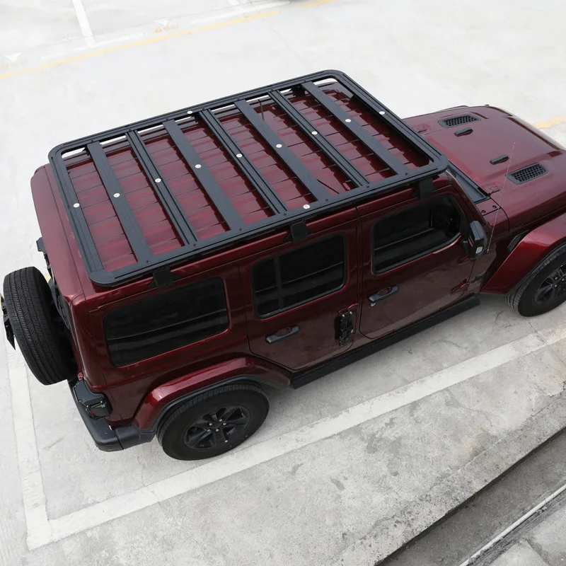 08-23 For Wrangler Luggage Rack JK/JL Modified Roof Platform Multi-functional Expansion  Frame Folding Side Ladder