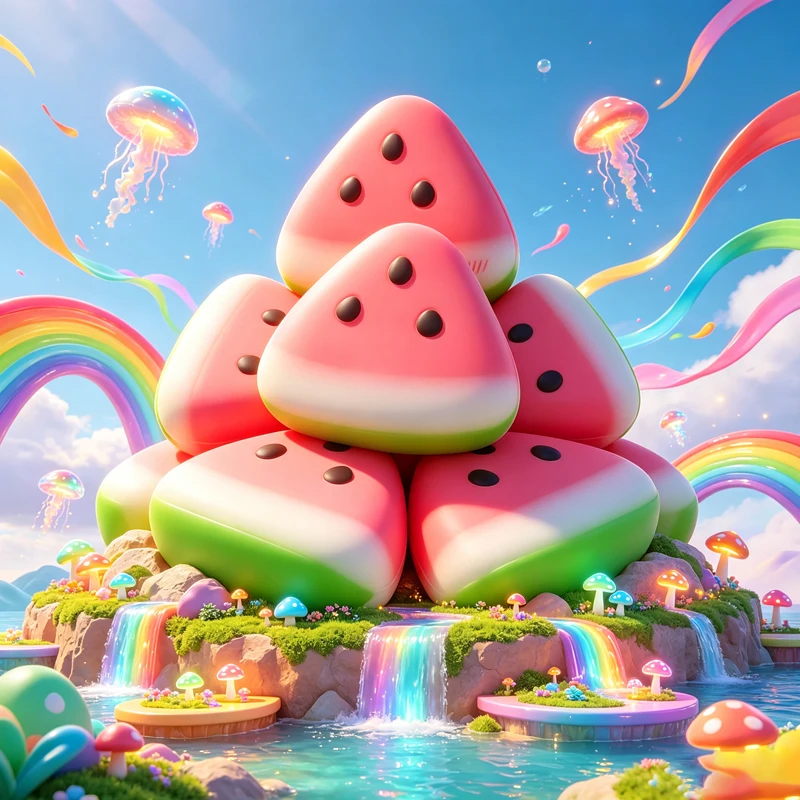 1PC/2PC/3PC/5PC Simpatico Squishy A Forma Di Anguria Antistress A Lenta Rilascio, Frutta Da Schiacciare Per Alleviare Lo Stress, Divertente Accessorio Per Ridurre La Pressione-image