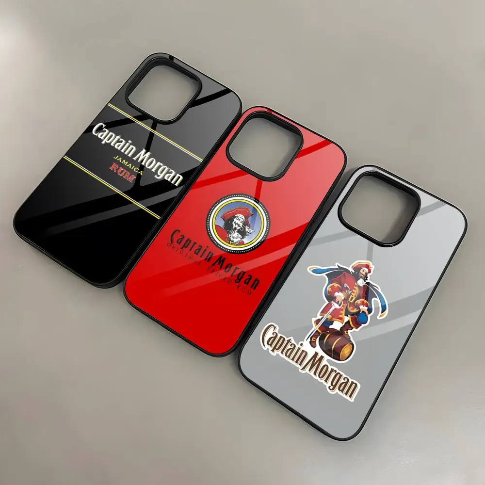 

Luxury Rum C_Captain Morgan Phone Case For 16 Pro Max Iphone 15 Pro Max 14 12 11 13 Mini 8 7 Plus X Xs XR PC+TPU Cover