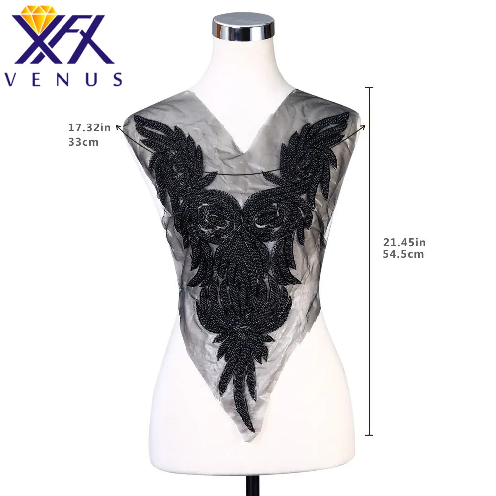 XFX VENUS Pretty Sewing Stone Beads Patches Beaded Patches Rhinestone Appliques Bodice Crystal Patch for Dresses