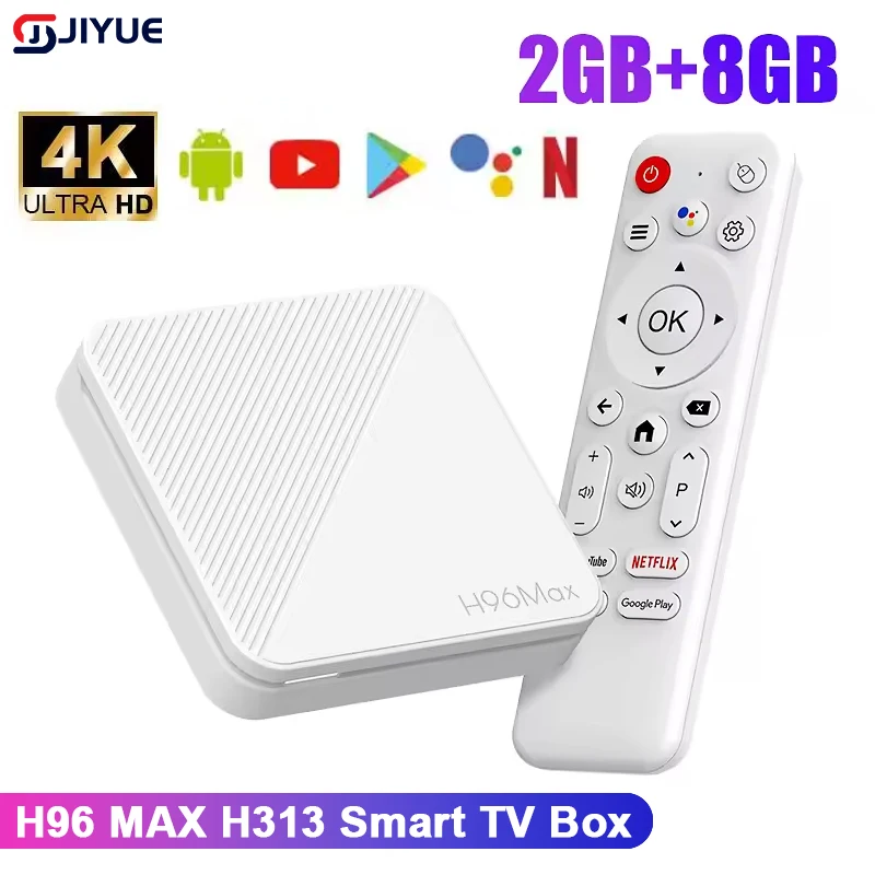 New H96 MAX H313 Mini TV Stick Android 14 Smart TV Box Android14 2GB 16GB 8GB Wifi6 BT 4K HD Google Voice Media Player