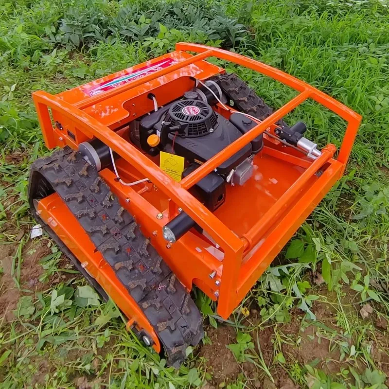 Hot Top Small Crawler Remote Control Mower Farm Blade Grass Automatic Lawn Mower Simple Commercial   Mowing