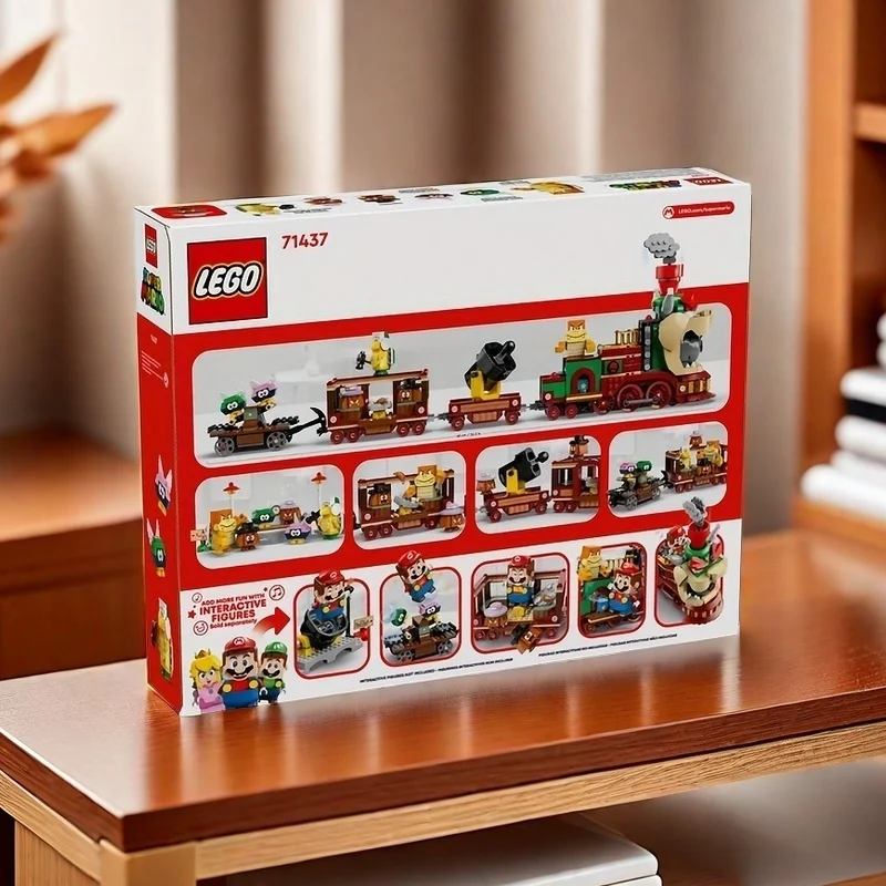 71437 LEGO Super Mario The Bowser Express Train Toy Playse, Mario Toys for Kids,Birthday Gift for Boys