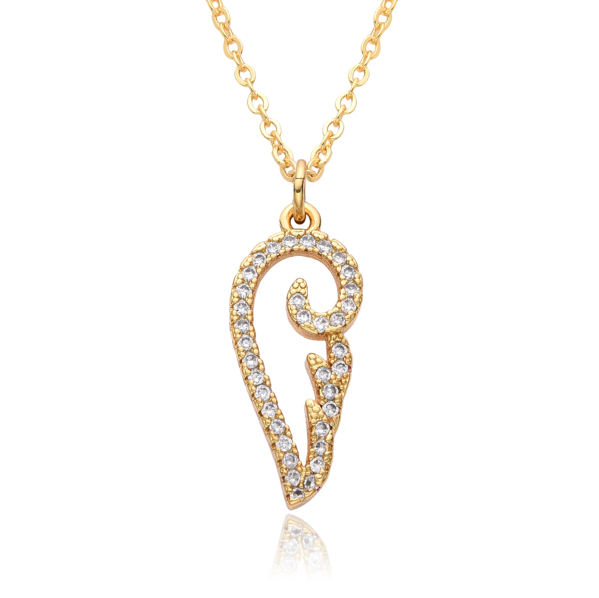 Gold Color Angel Wing Charms Cubic Zirconia Copper Necklace for Women Men Clavicle Chain Pendant Earrings DIY Jewelry Accessory