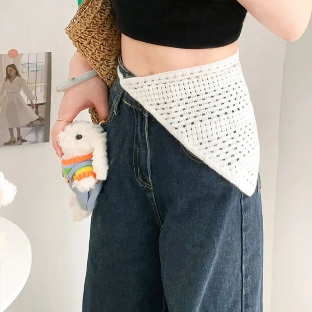 Turbante bohemio, pañuelo triangular de punto, faja, chal, delantal, bufandas envolventes con flecos, banda para la cintura de estilo étnico, chicas picantes