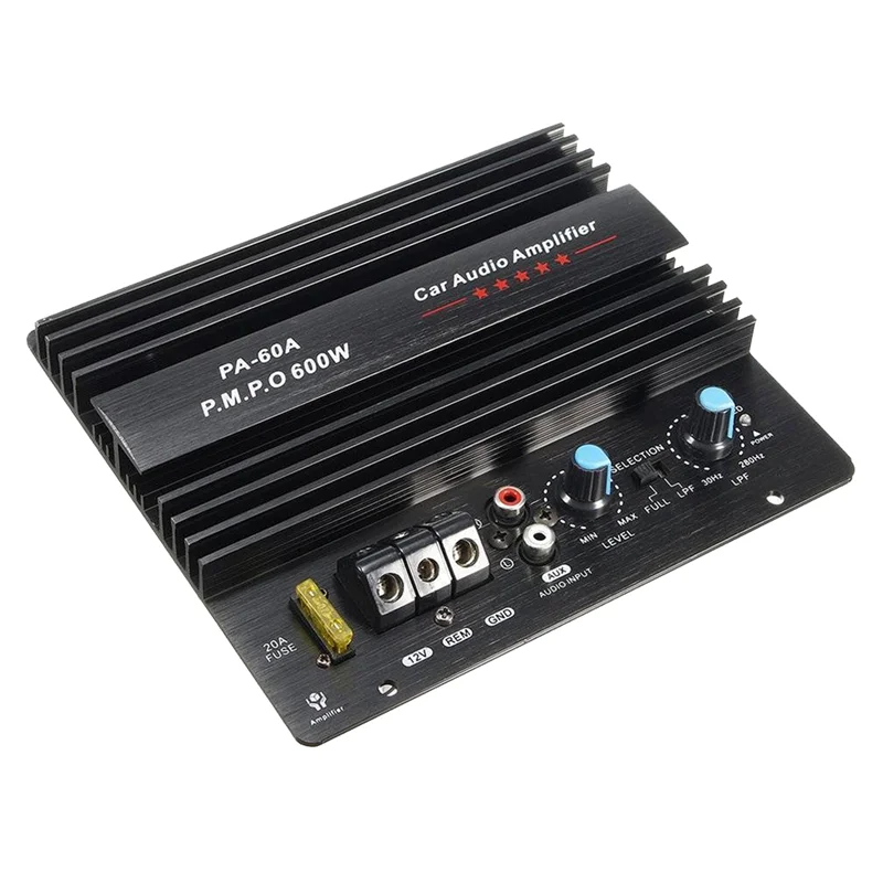 

12V 600W Car Audio Power Amplifier Boord Lossless Subwoofer Bass Module High Power Car Audio Accessories Mono Channel