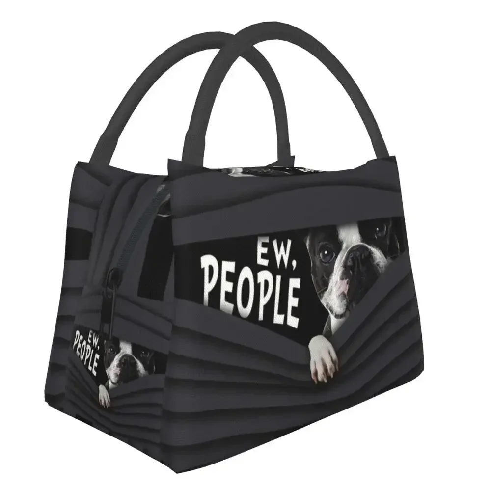 Terrier Ew People Insulated Lunch Tote Bag for Women Puppy Dog Resuable Thermal Cooler Food Lunch Box Outdoor Camping