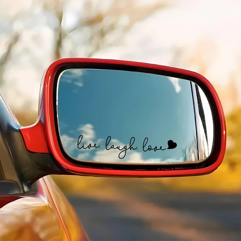 

Live Laugh Love Car Decals, Car Mirror Accessories, Rearview Mirror Accessories,Mirror Decals and Decals for Women15CM PVC KK