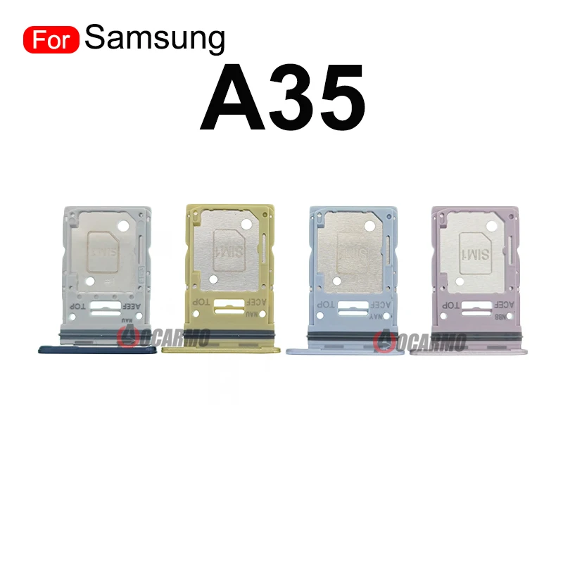 Aocarmo Sim Card Tray Slot For Samsung Galaxy A15 5G A25 A35 A55 SIM Card Micro SD Holder Replacement Parts