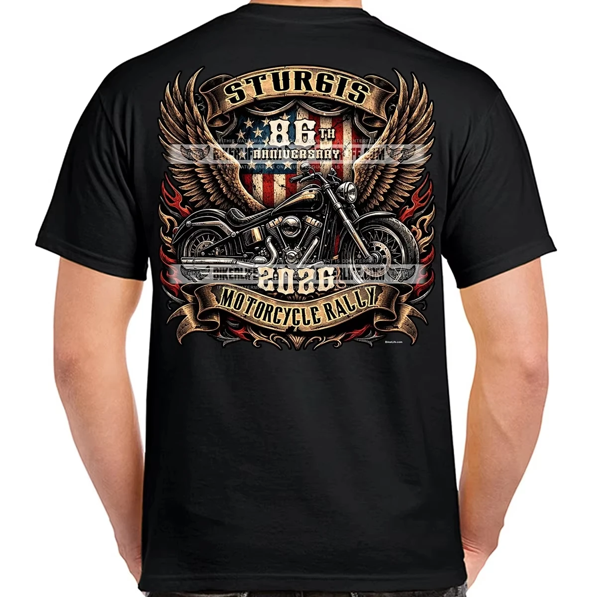 2026 new Motorcycle Rally Race American Rider High-End Luxury Men's and Women's Universal Style T-Shirt