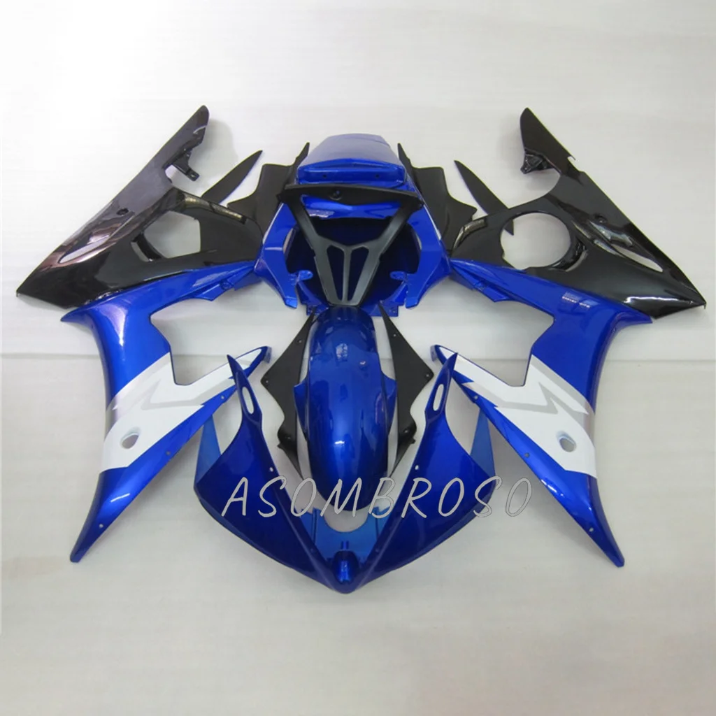 Blue White Motorcycle Fairing Kit for 2003 2004 2005 Yamaha YZF-R6 YZF 600 YZFR6 03 04 05 100% Fit Injection Customize Bodywork