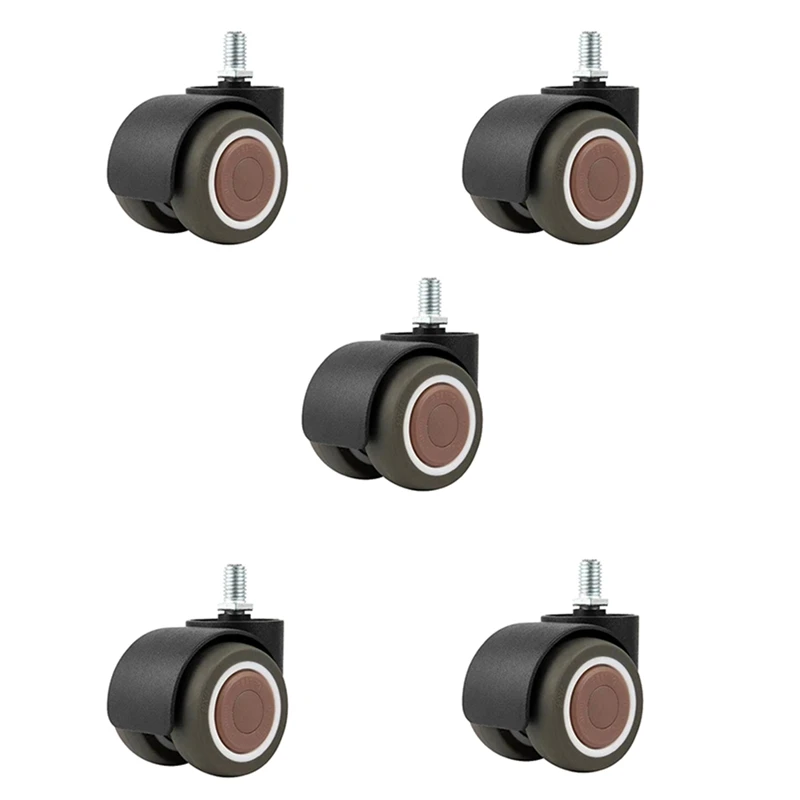 5Pcs Premium 2Inch Office Chair Caster Wheels , For Durable Quiet Tile & Hardwood Floors Easy To Use